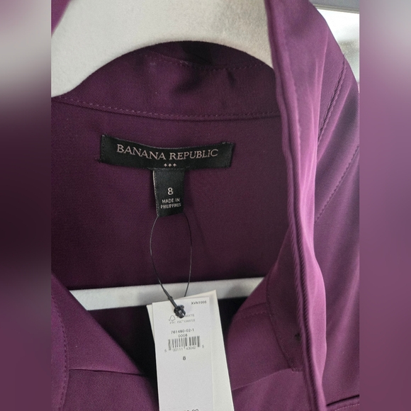 Banana Republic Plum colored wide legged pant jumpsuit. - Picture 2 of 4